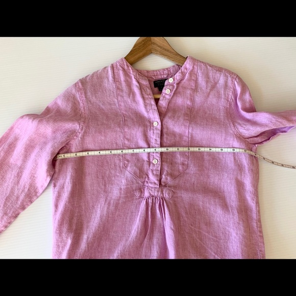 J.Crew  pink linen top - Picture 4 of 4